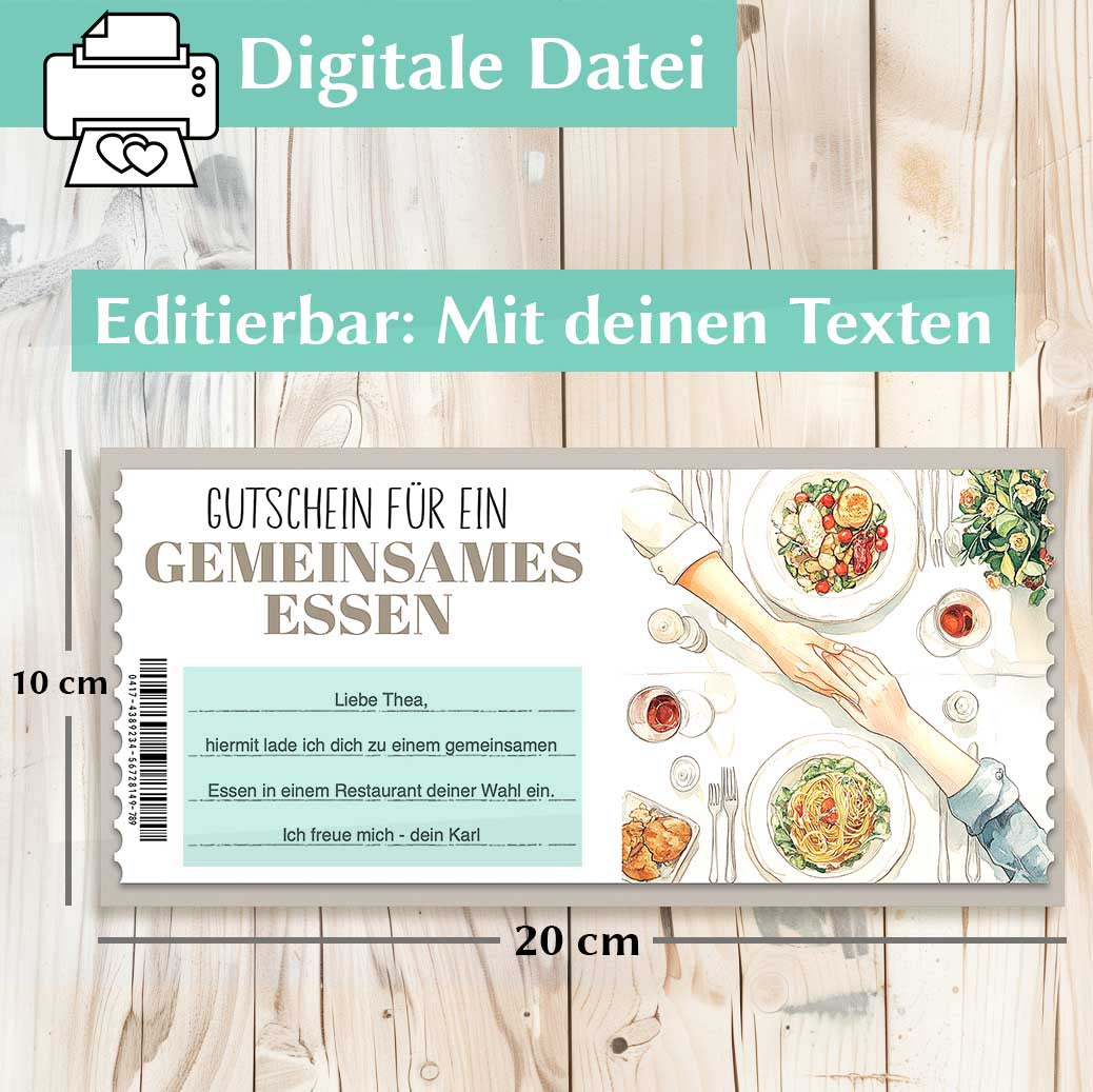 Gutschein gemeinsam Essen Herzensprojekt Manufaktur