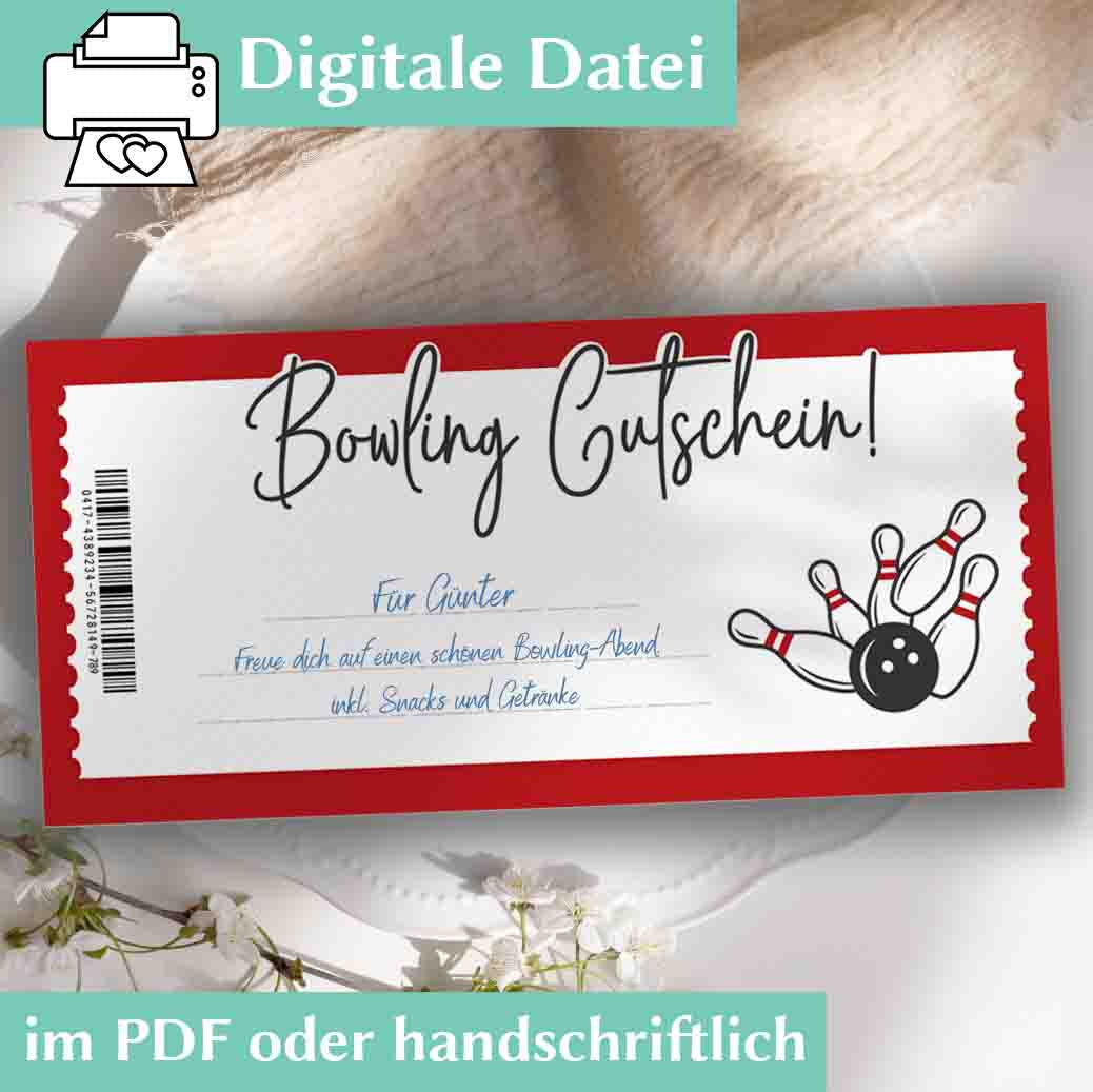 Bowling Gutschein Herzensprojekt Manufaktur