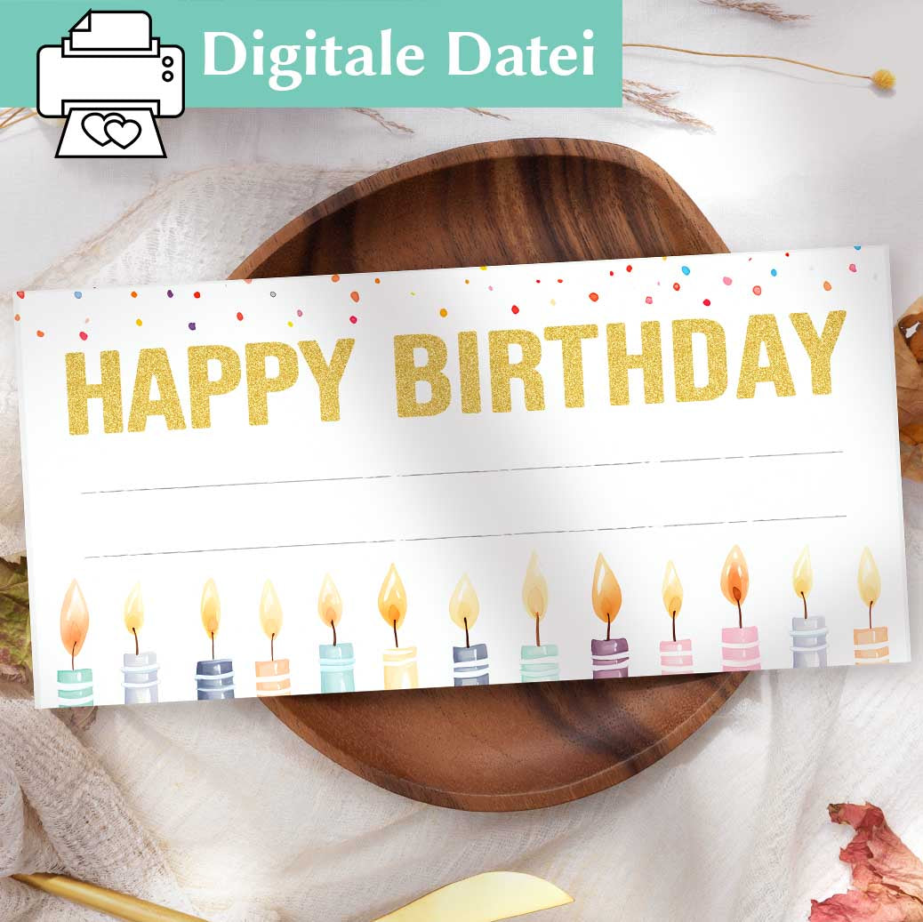 Gutscheinvorlage zum Geburtstag Herzensprojekt Manufaktur
