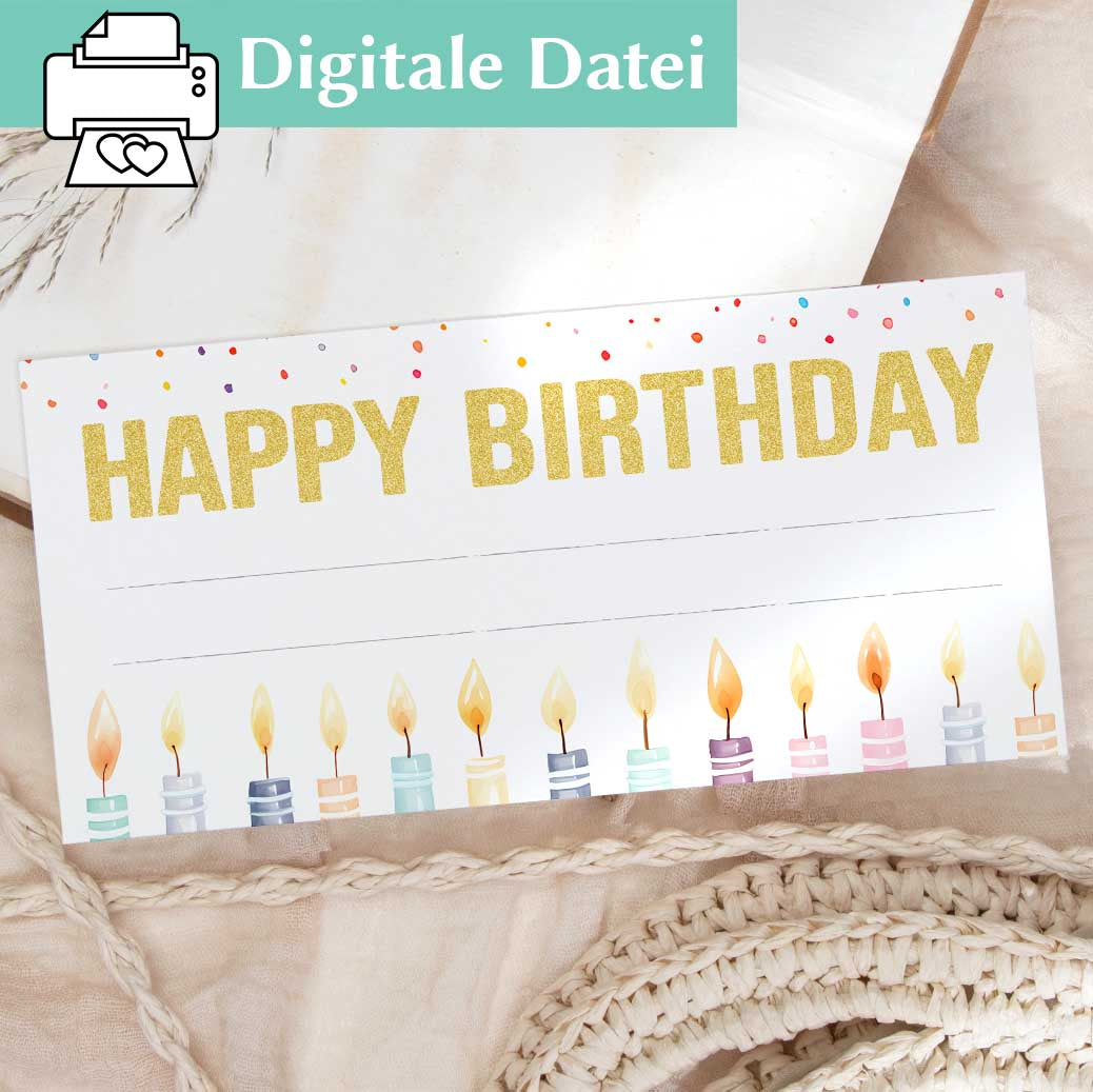 Gutscheinvorlage zum Geburtstag Herzensprojekt Manufaktur