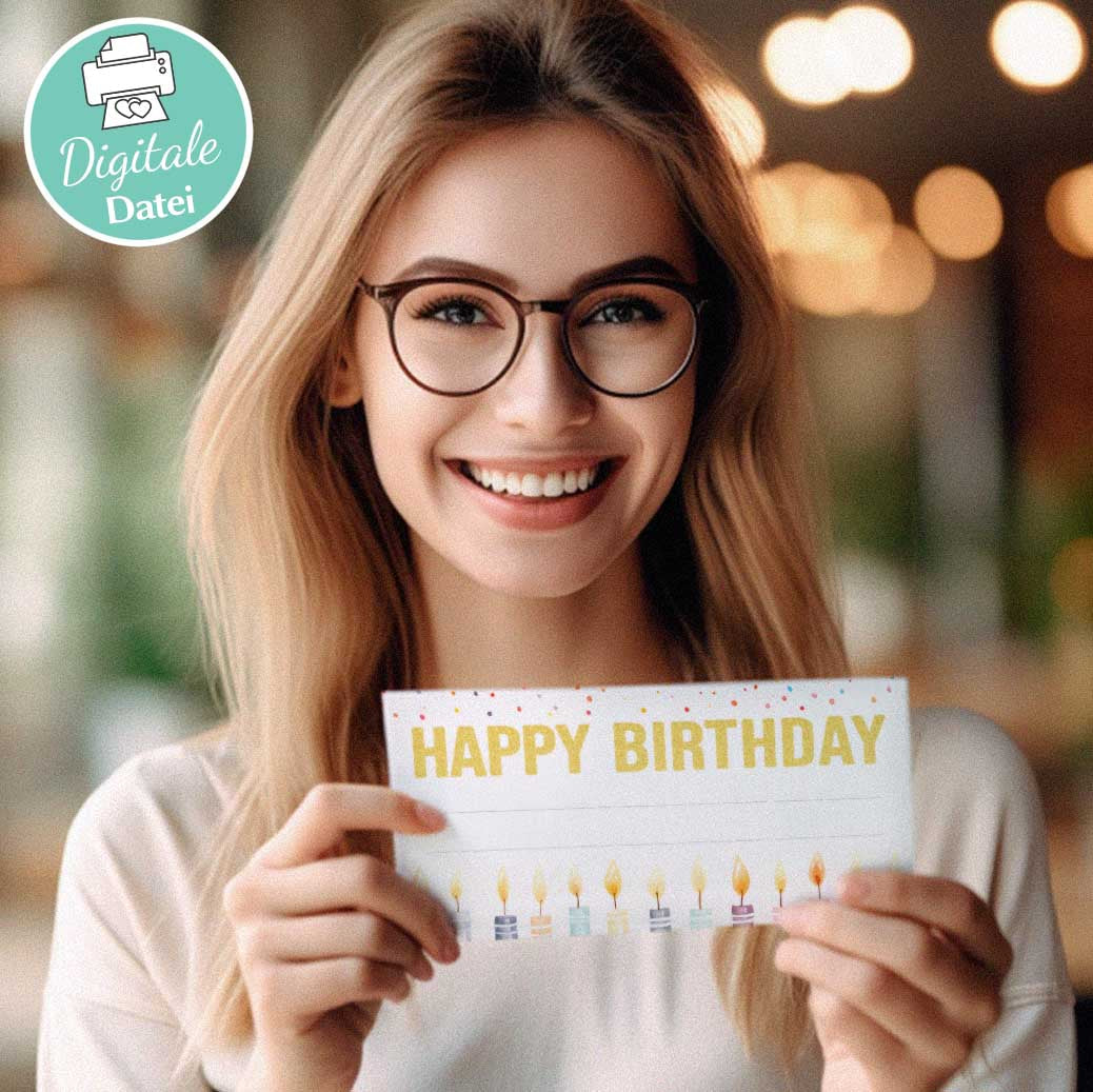Gutscheinvorlage zum Geburtstag Herzensprojekt Manufaktur