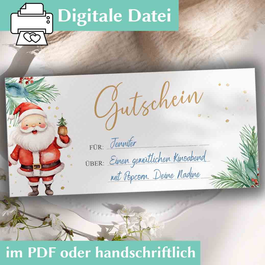 Gutschein Vorlage Weihnachten Herzensprojekt Manufaktur