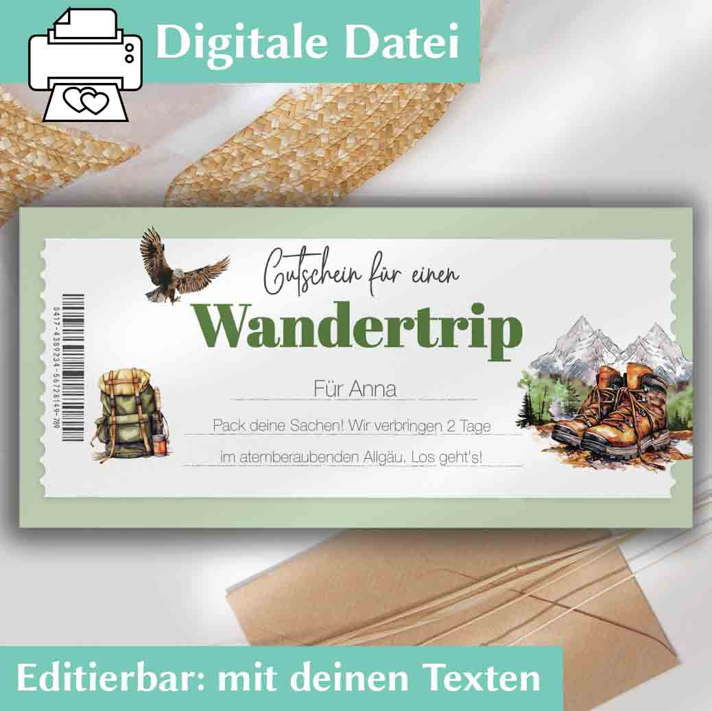 Gutschein Wandern Herzensprojekt Manufaktur