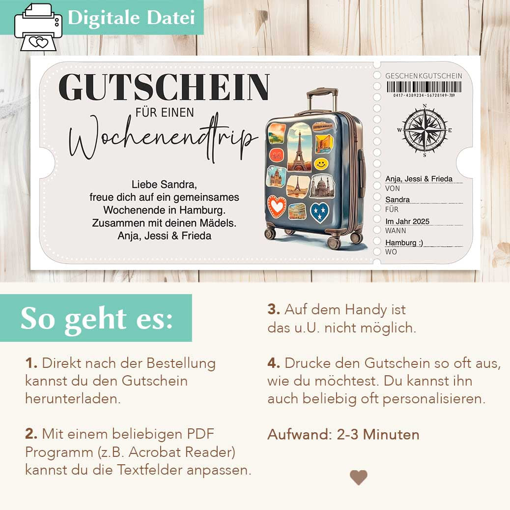 Gutschein Wochenendtrip Herzensprojekt Manufaktur