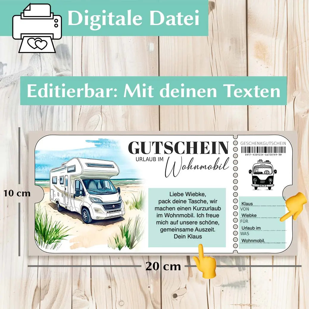Gutschein Wohnmobil Herzensprojekt Manufaktur
