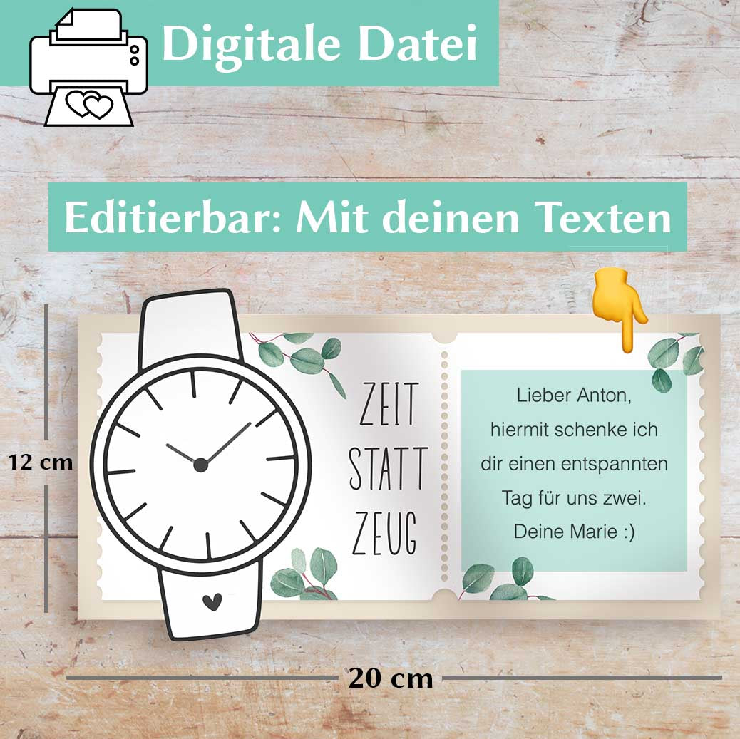 Gutschein Zeit statt Zeug Herzensprojekt Manufaktur