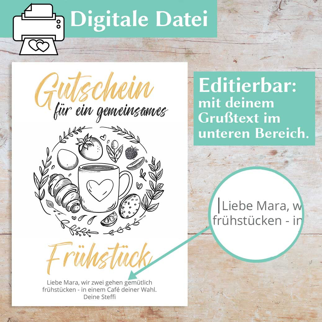 Frühstücksgutschein Herzensprojekt Manufaktur