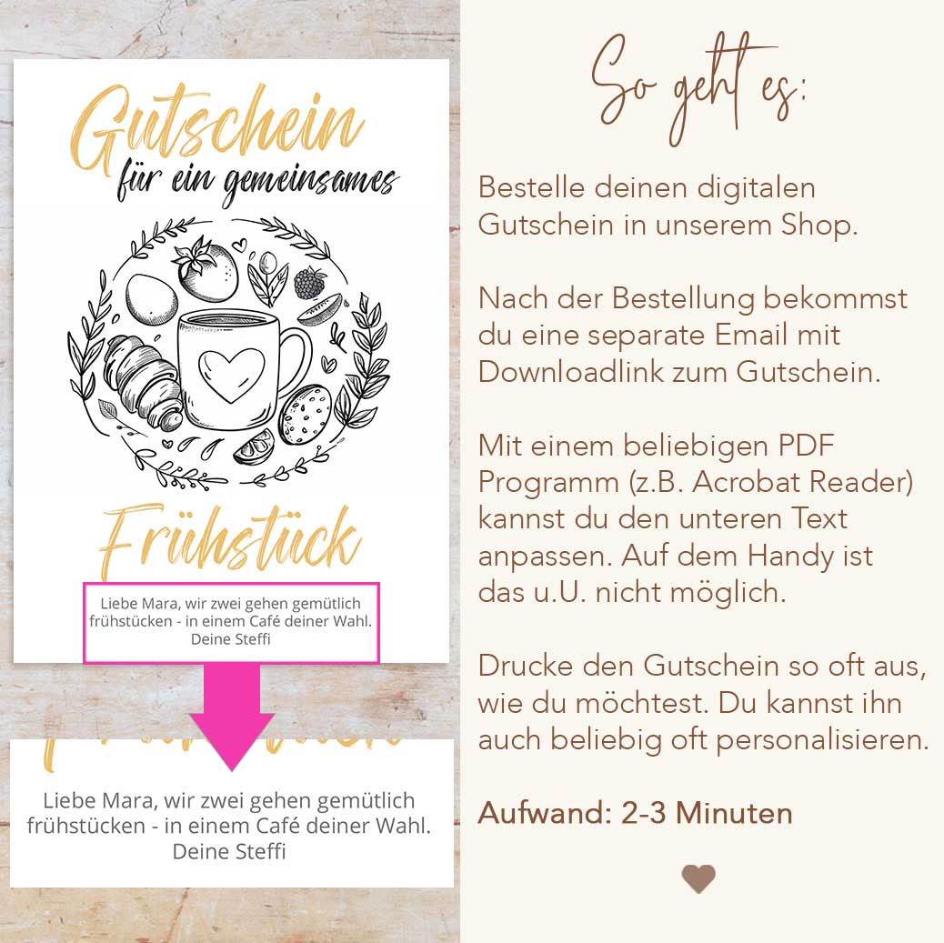 Frühstücksgutschein Herzensprojekt Manufaktur