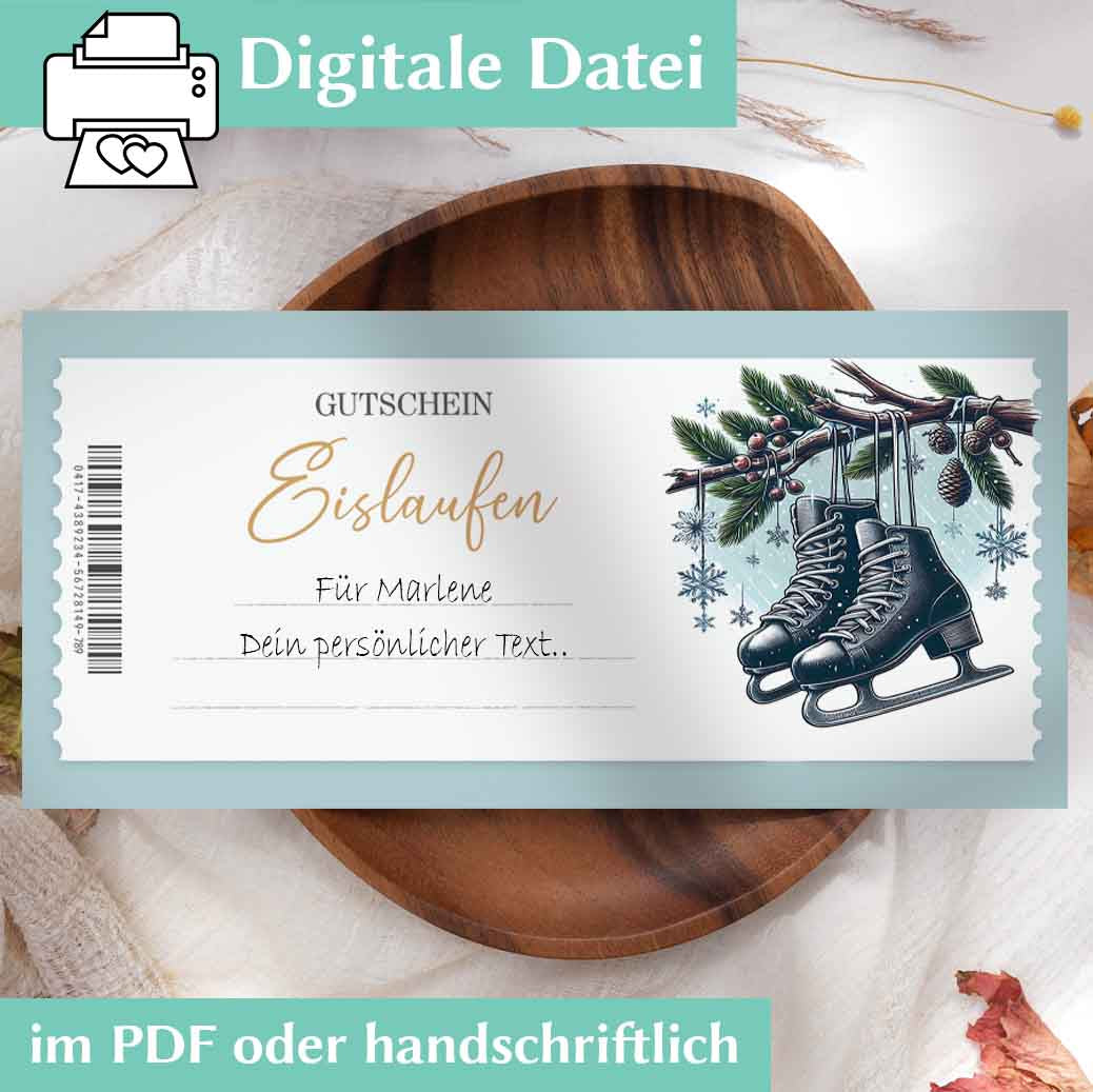 Gutschein Eislaufen Herzensprojekt Manufaktur