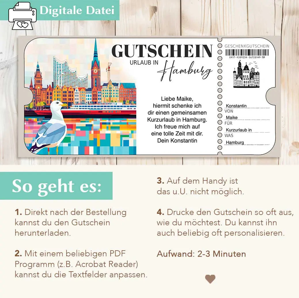 Gutscheinvorlage Hamburg Herzensprojekt Manufaktur