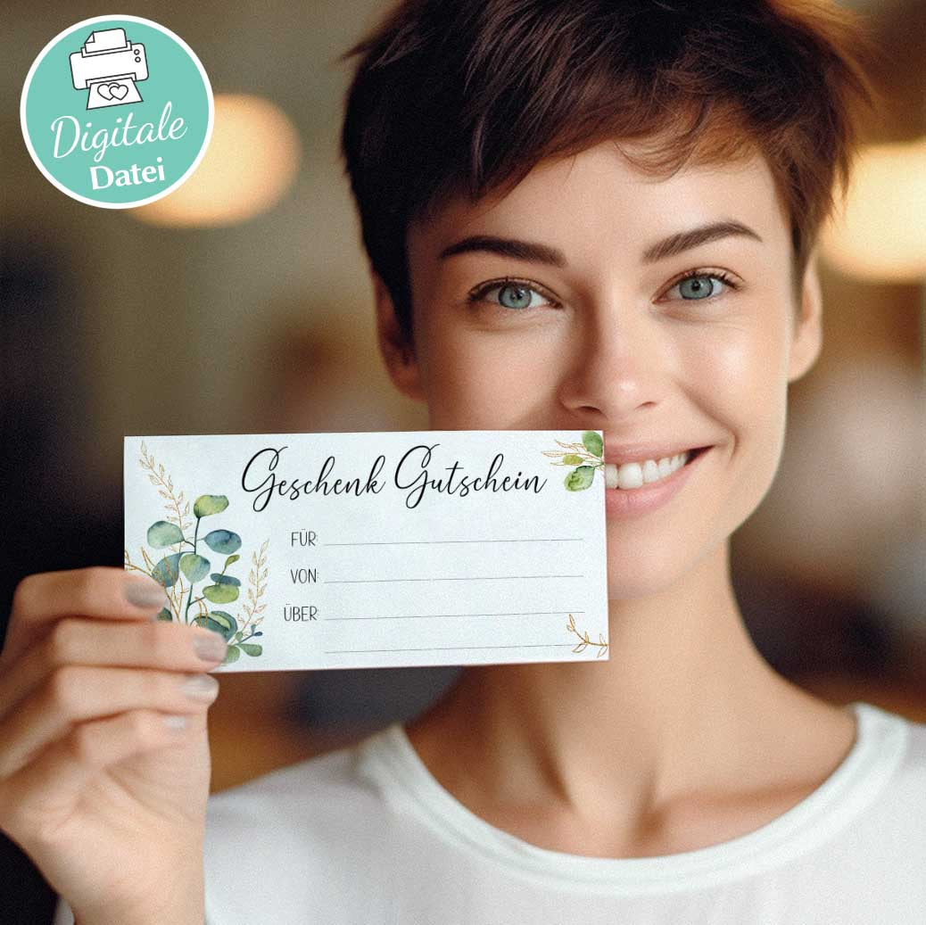 Geschenkgutschein Vorlage Herzensprojekt Manufaktur