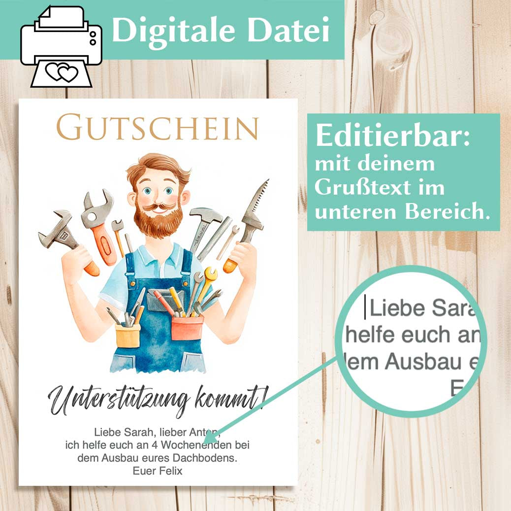 Handwerker Gutschein Herzensprojekt Manufaktur