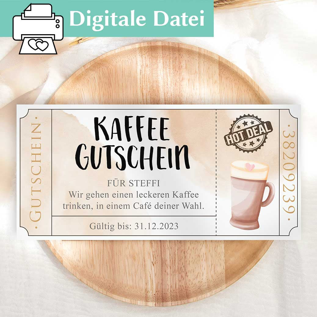 Gutschein Kaffee trinken Herzensprojekt Manufaktur