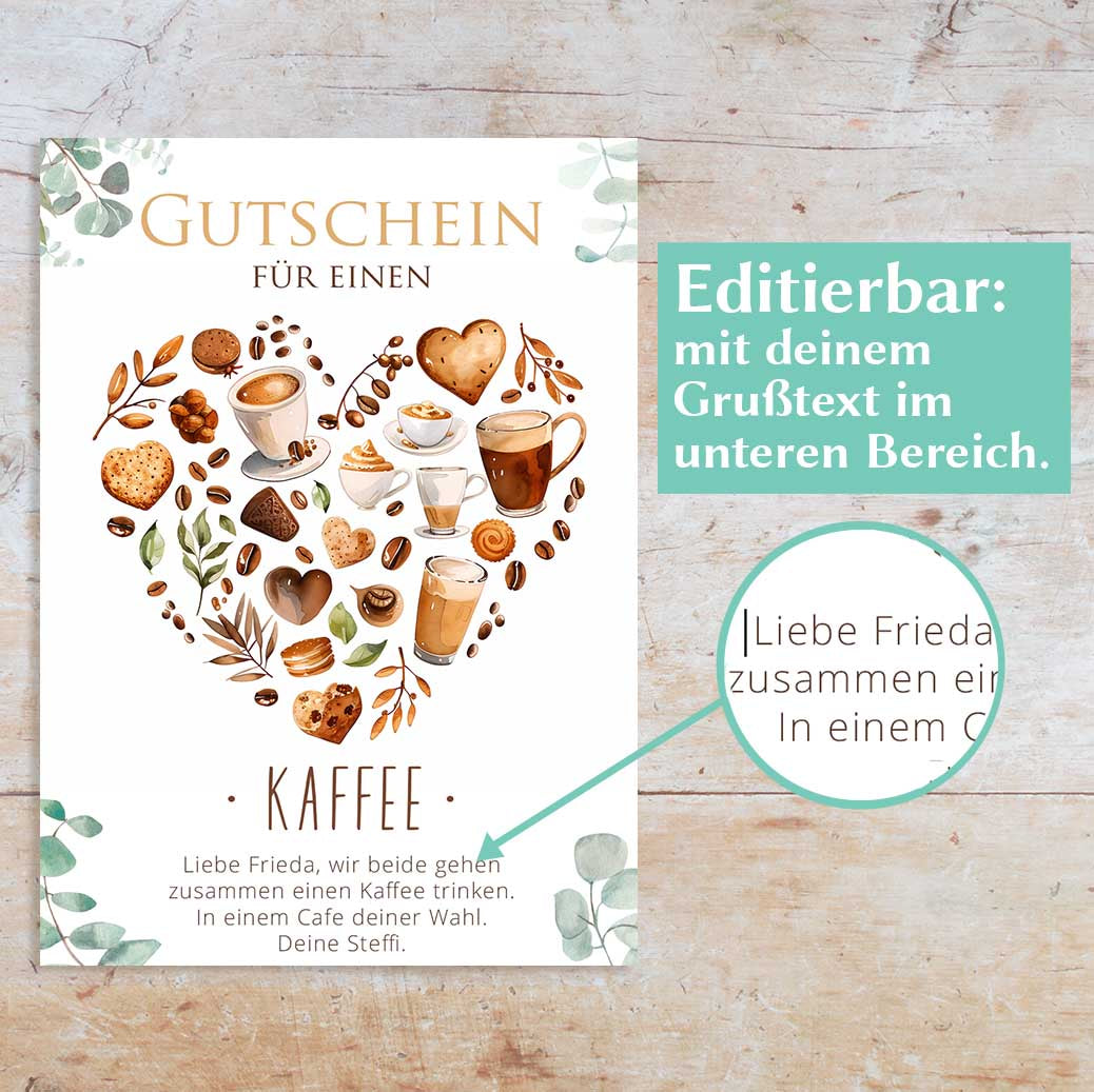 Kaffee Gutschein Herzensprojekt Manufaktur