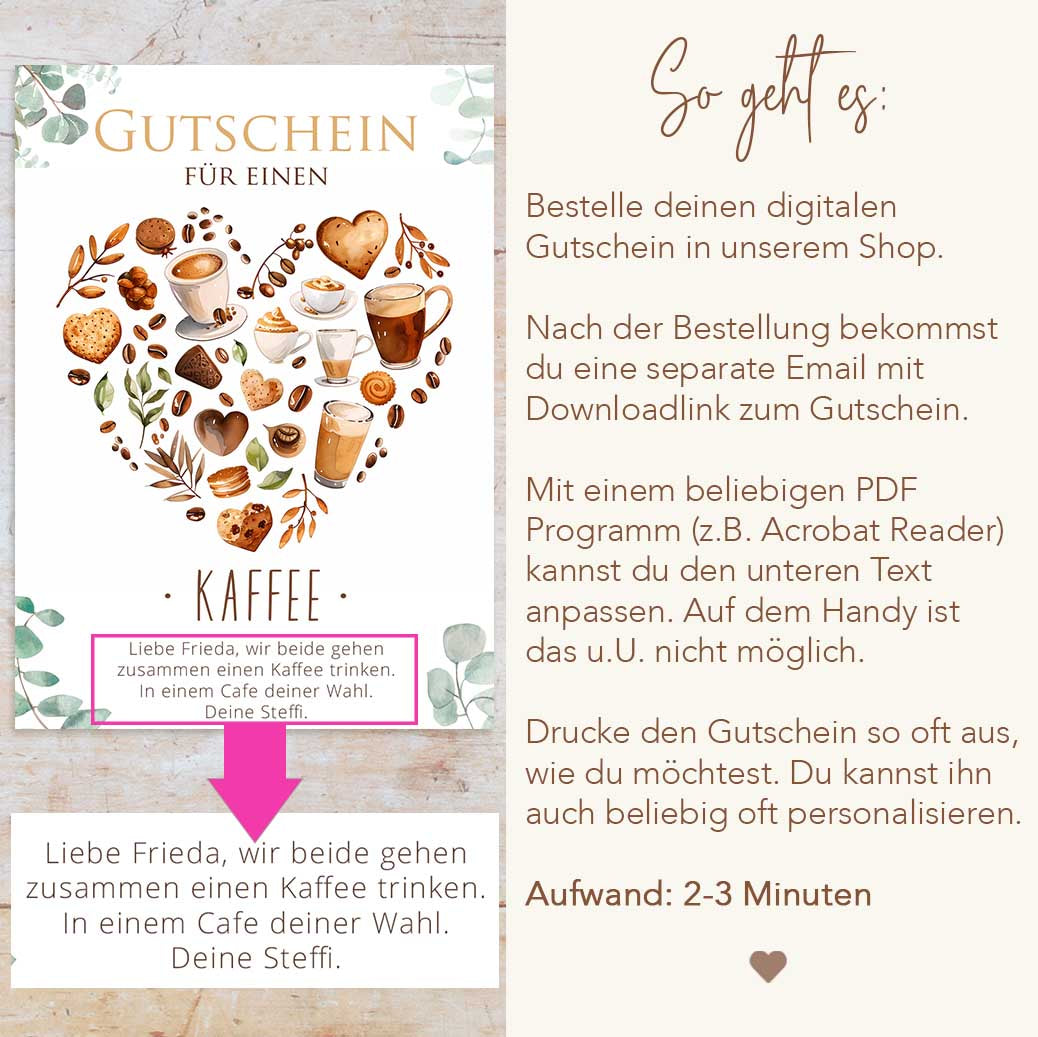 Kaffee Gutschein Herzensprojekt Manufaktur