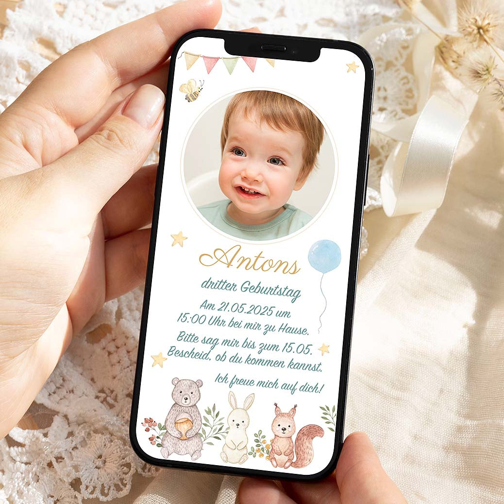 Kindergeburtstag einladen WhatsApp Herzensprojekt Manufaktur