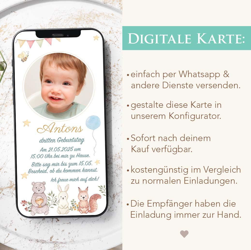Kindergeburtstag einladen WhatsApp Herzensprojekt Manufaktur