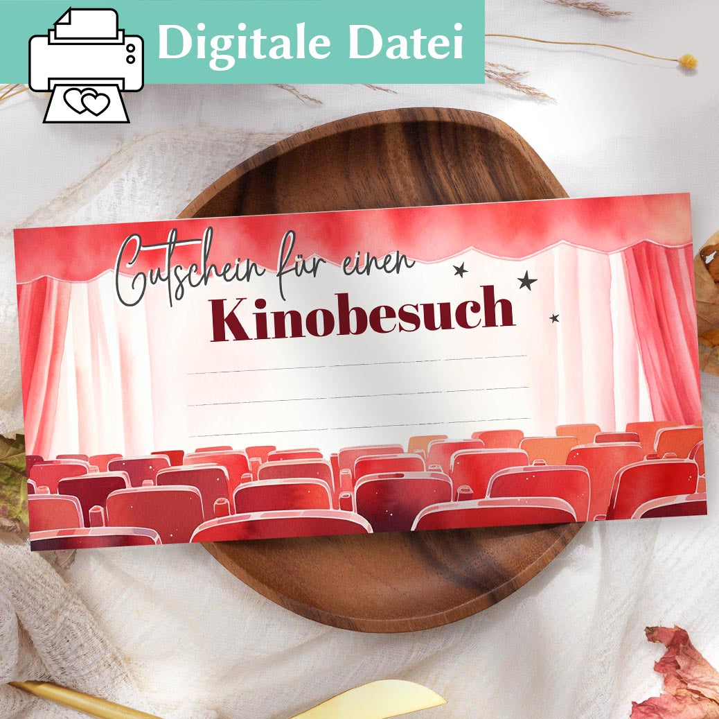 Kinogutschein Vorlage Herzensprojekt Manufaktur