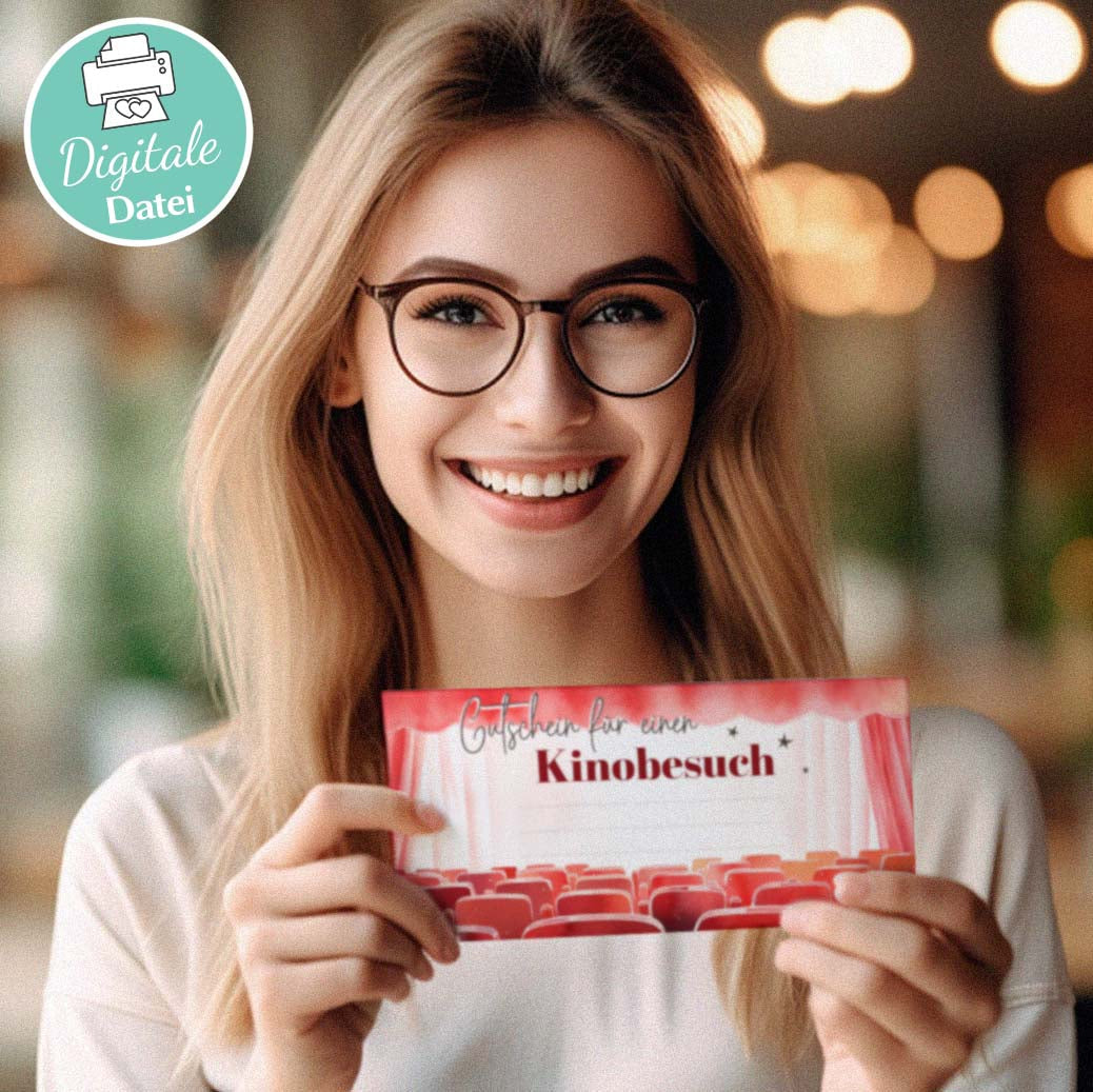Kinogutschein Vorlage Herzensprojekt Manufaktur