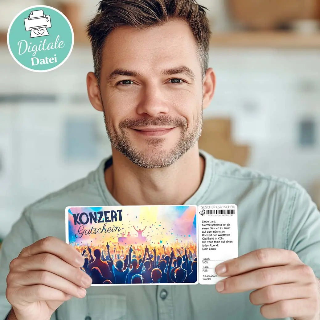 Konzertgutschein Vorlage Herzensprojekt Manufaktur