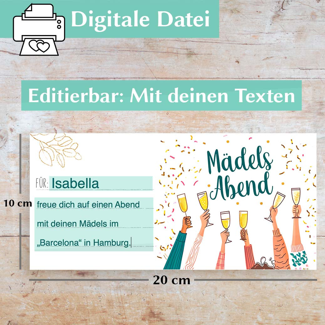 Mädelsabend Gutschein Herzensprojekt Manufaktur