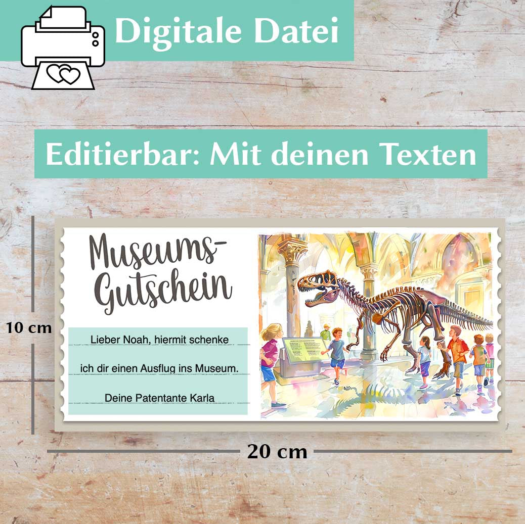 Museum Gutschein Vorlage Herzensprojekt Manufaktur