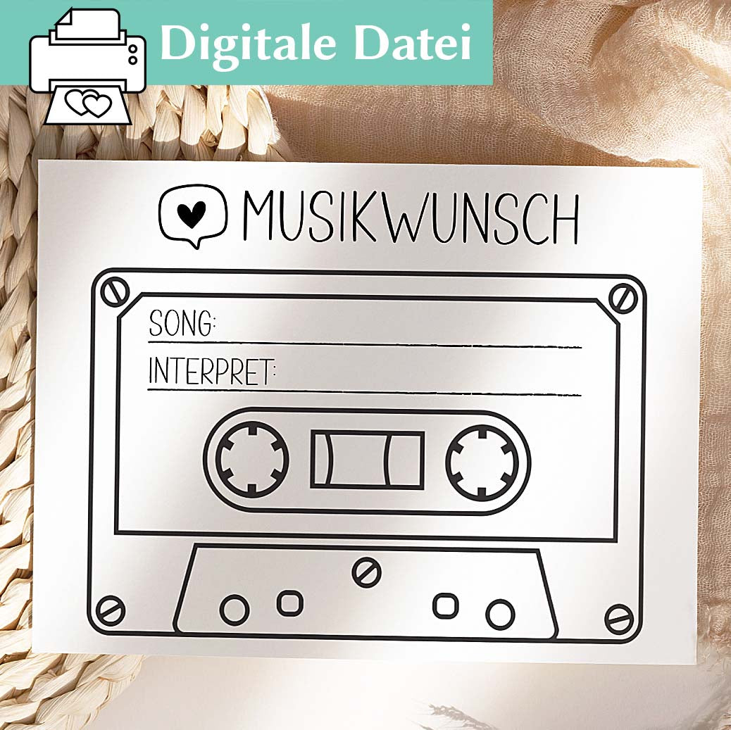 Musikwunschkarten zur Hochzeit Herzensprojekt Manufaktur