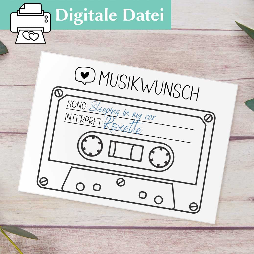 Musikwunschkarten zur Hochzeit Herzensprojekt Manufaktur