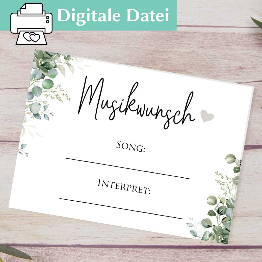 Musikwunschkarten Hochzeit Herzensprojekt Manufaktur