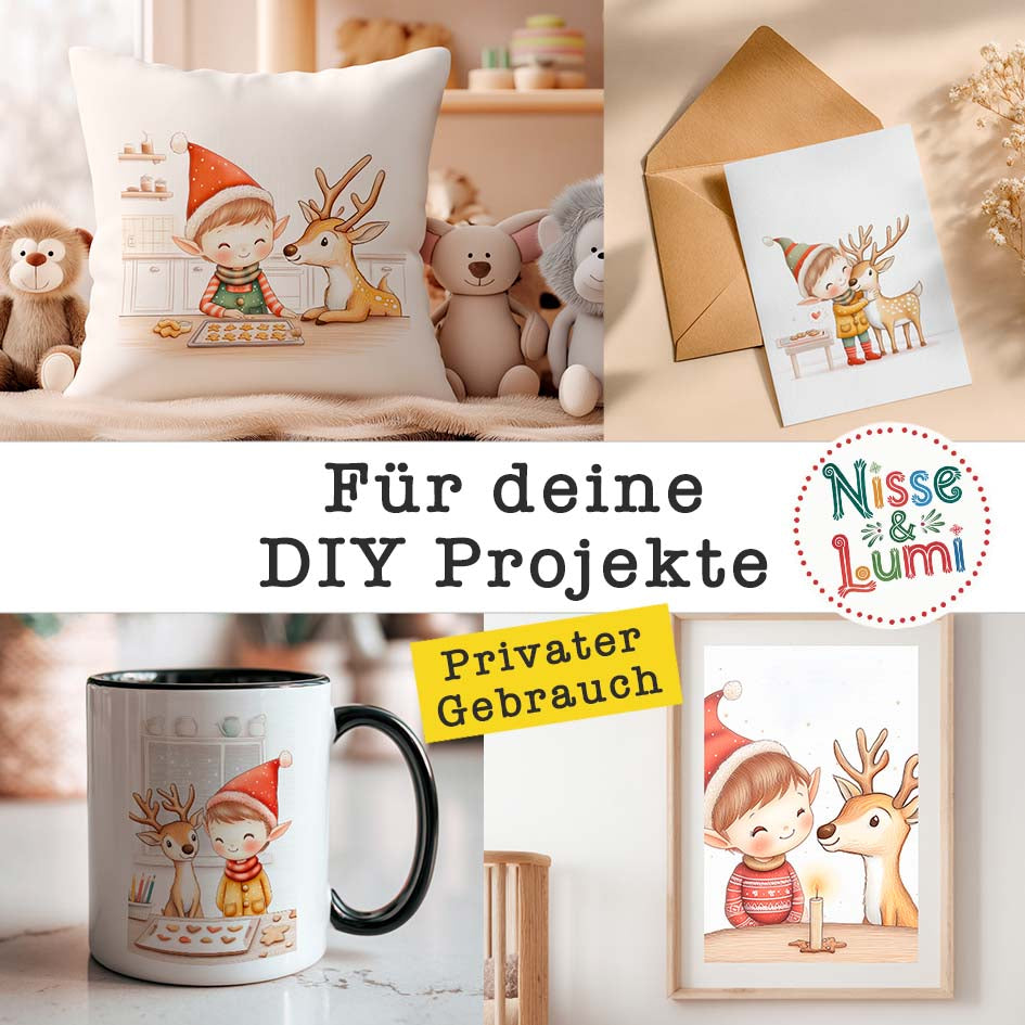 Nisse & Lumi DIY Clipart Bundle Herzensprojekt Manufaktur