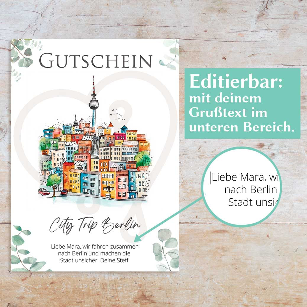 Reisegutschein Trip nach Berlin Herzensprojekt Manufaktur
