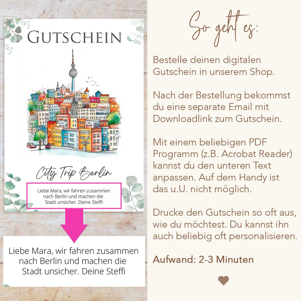 Reisegutschein Trip nach Berlin Herzensprojekt Manufaktur