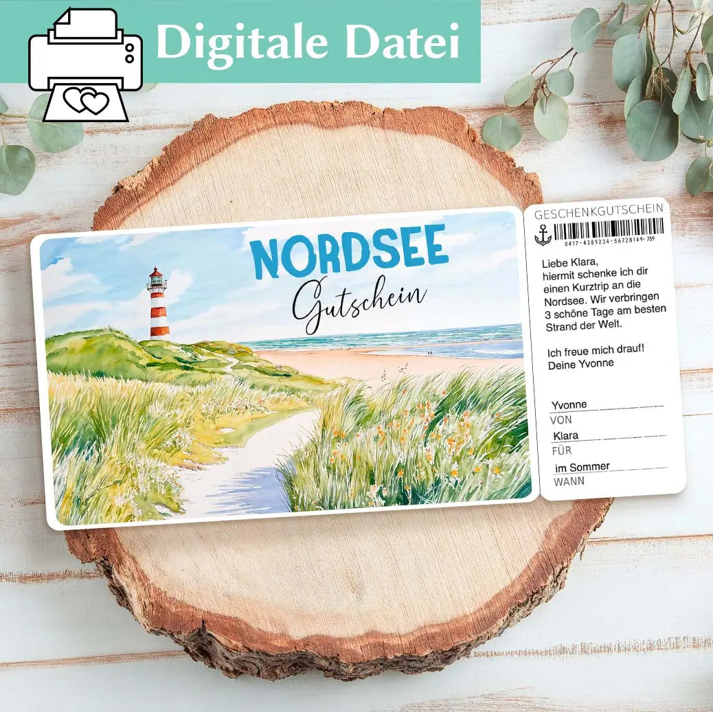Reisegutschein Nordsee Herzensprojekt Manufaktur