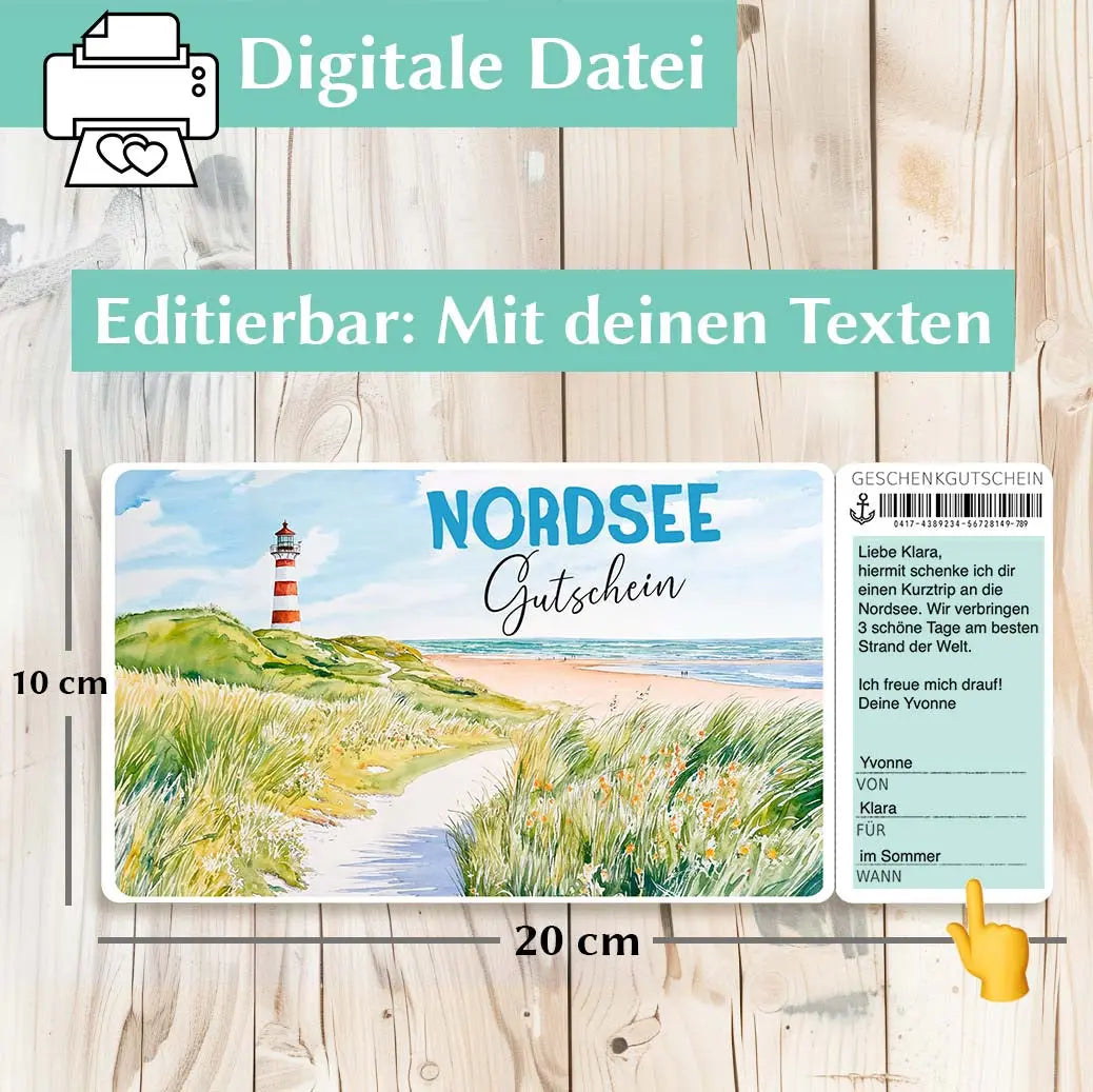 Reisegutschein Nordsee Herzensprojekt Manufaktur
