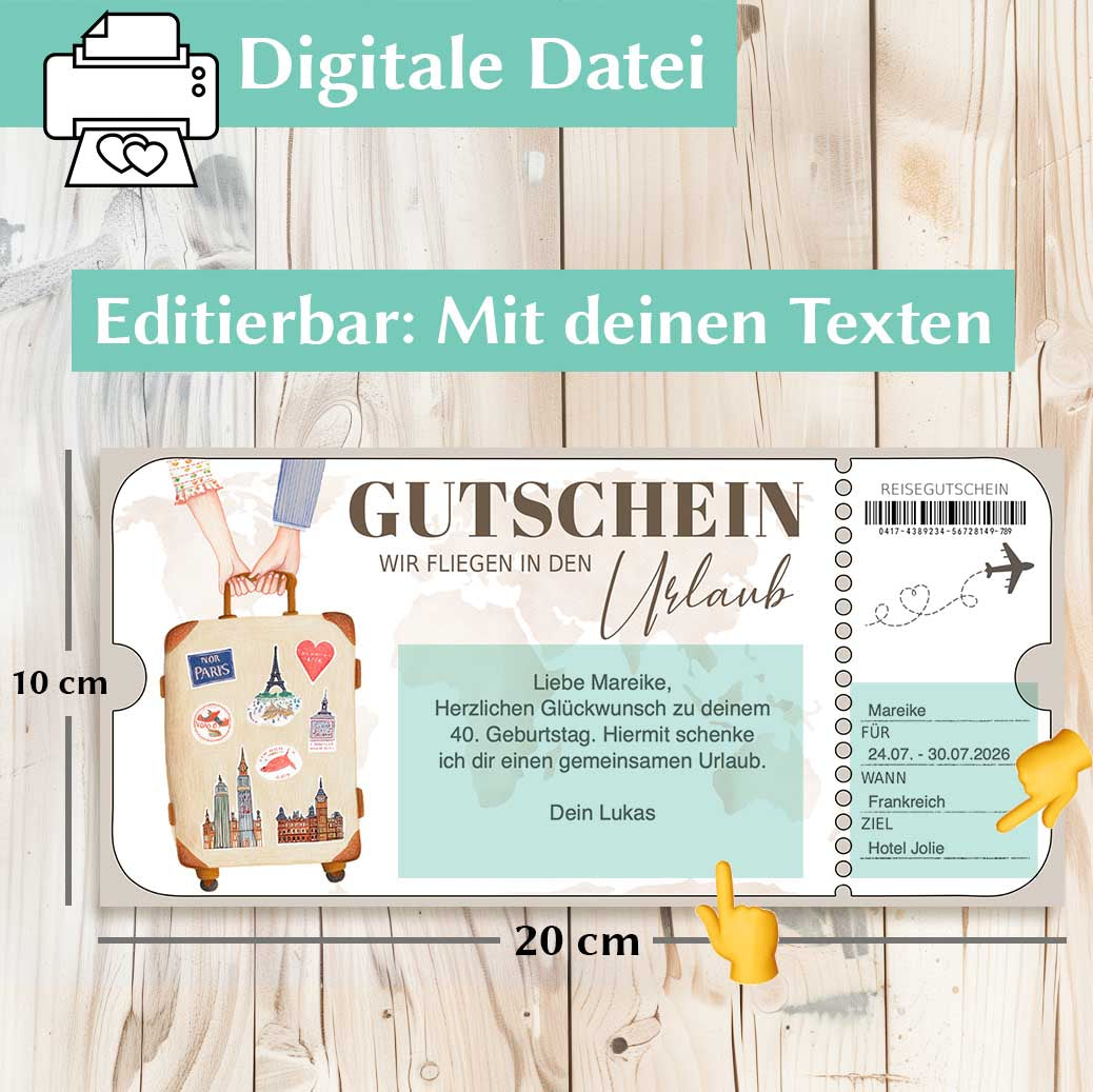 Reisegutschein Urlaub Herzensprojekt Manufaktur