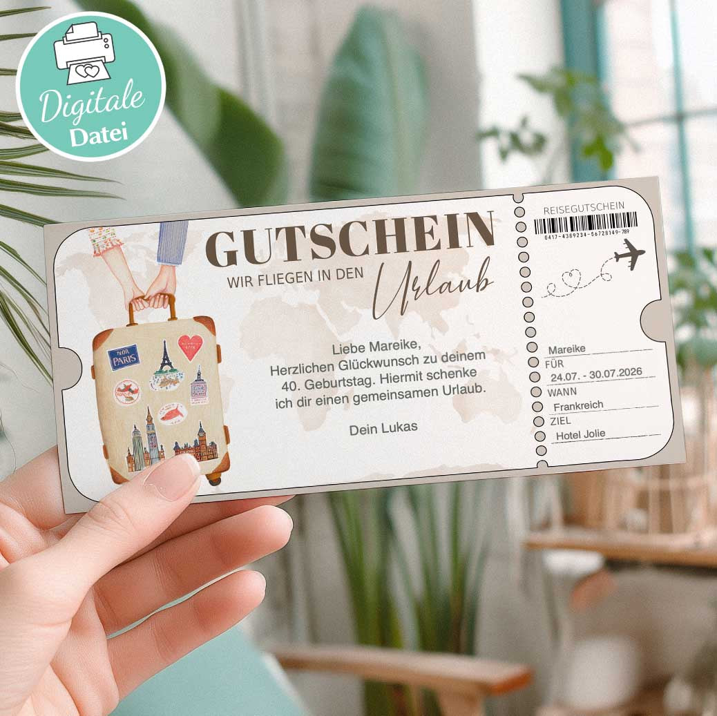 Reisegutschein Urlaub Herzensprojekt Manufaktur
