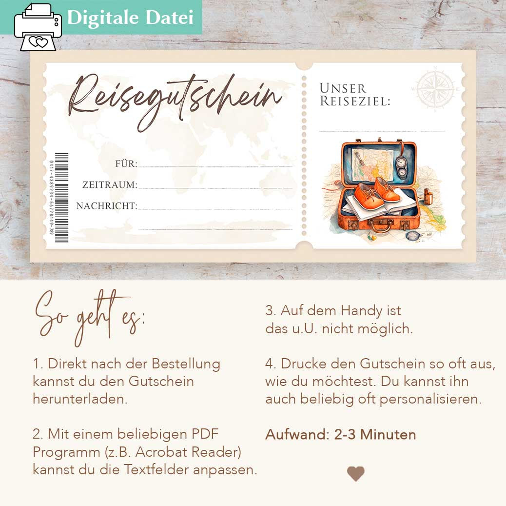 Reisegutschein verschenken Herzensprojekt Manufaktur