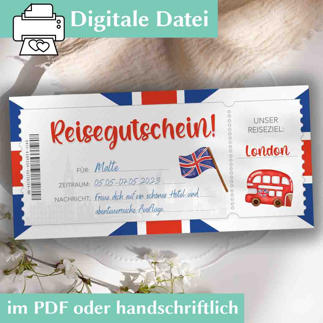 Reisegutschein London Herzensprojekt Manufaktur
