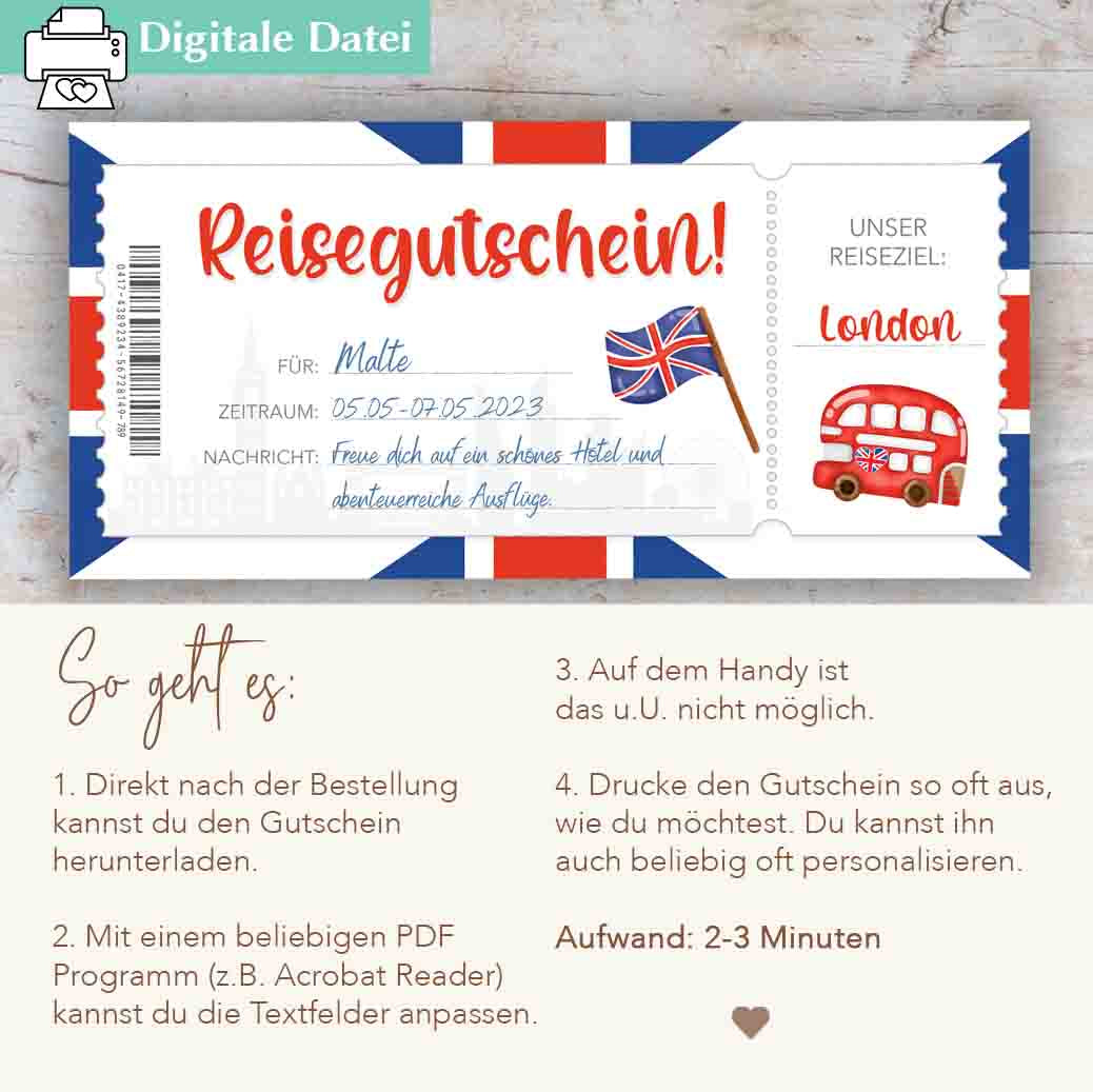 Reisegutschein London Herzensprojekt Manufaktur