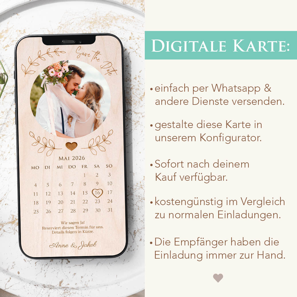 Save the Date WhatsApp Vorlage Herzensprojekt Manufaktur