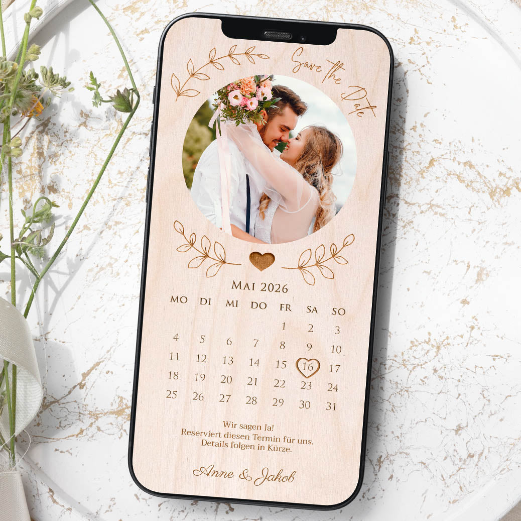 Save the Date WhatsApp Vorlage Herzensprojekt Manufaktur