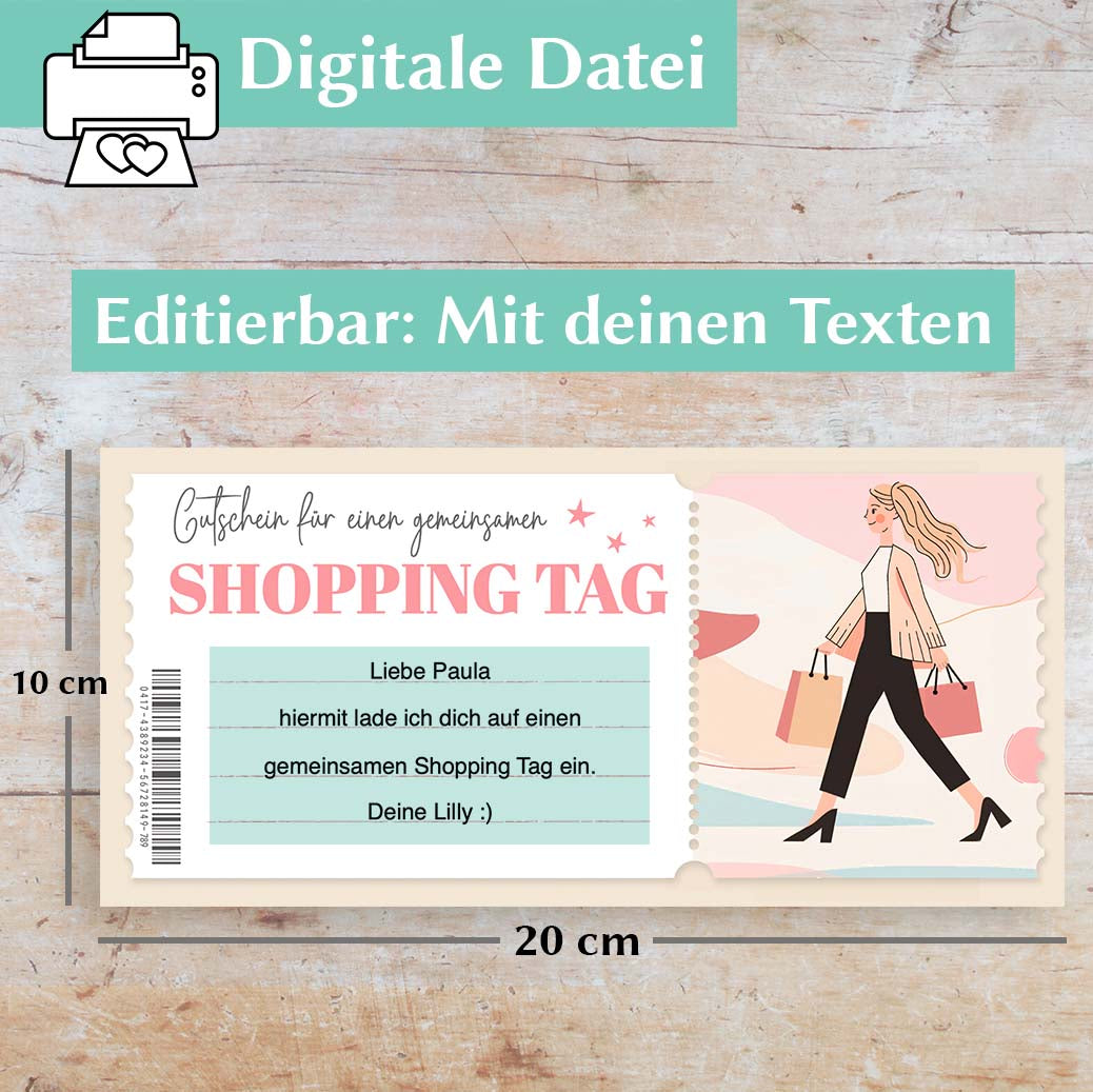 Shopping Tag Gutschein Herzensprojekt Manufaktur