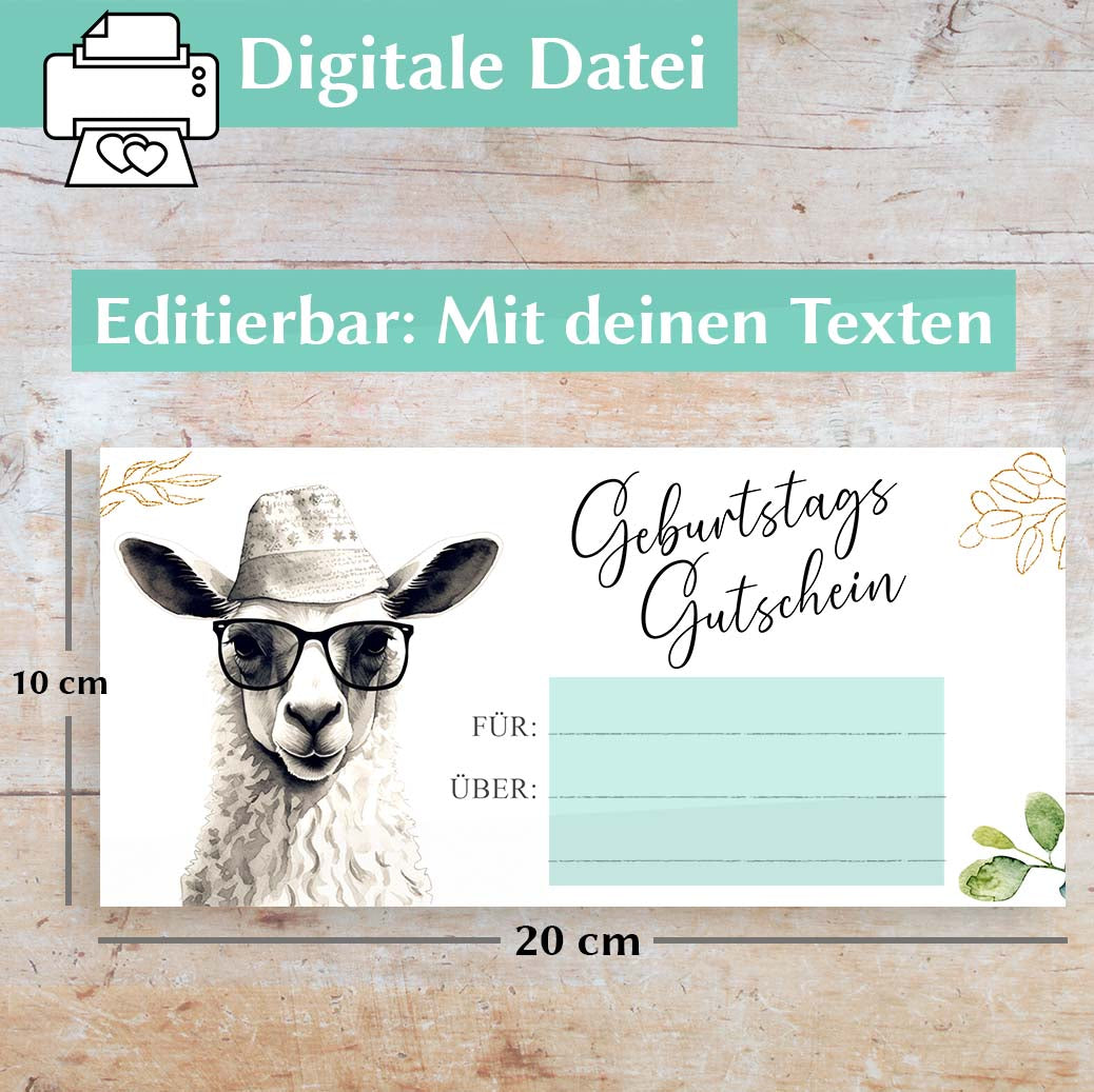 Vorlage Geburtstag Gutschein Herzensprojekt Manufaktur
