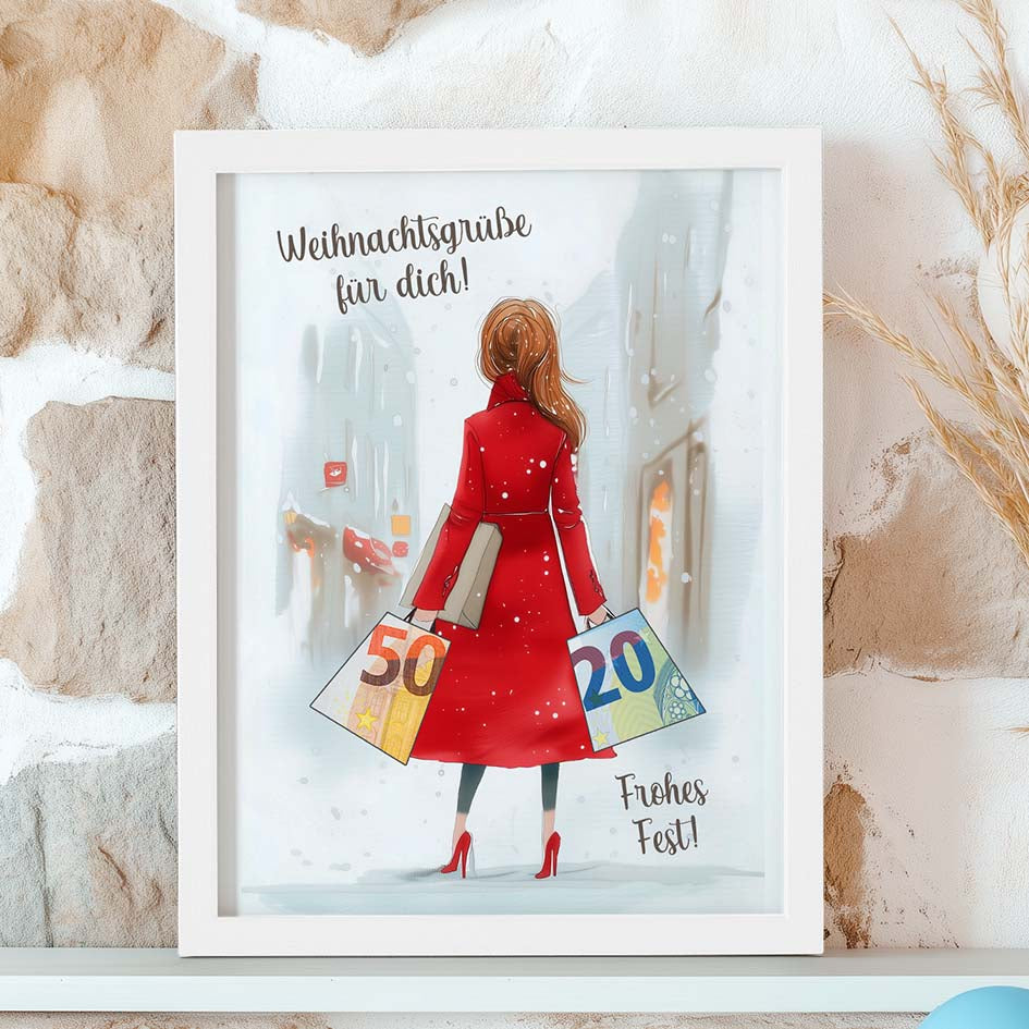 Geldgeschenk Weihnachten im Rahmen merchOne