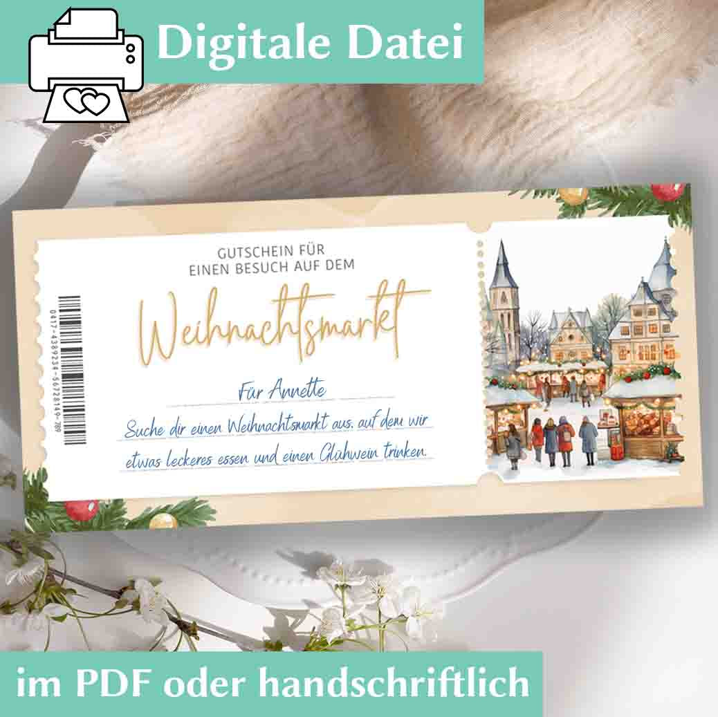 Weihnachtsmarkt Gutschein Herzensprojekt Manufaktur