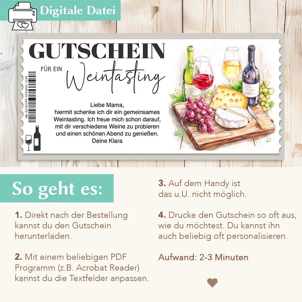 Weinprobe Gutschein Herzensprojekt Manufaktur