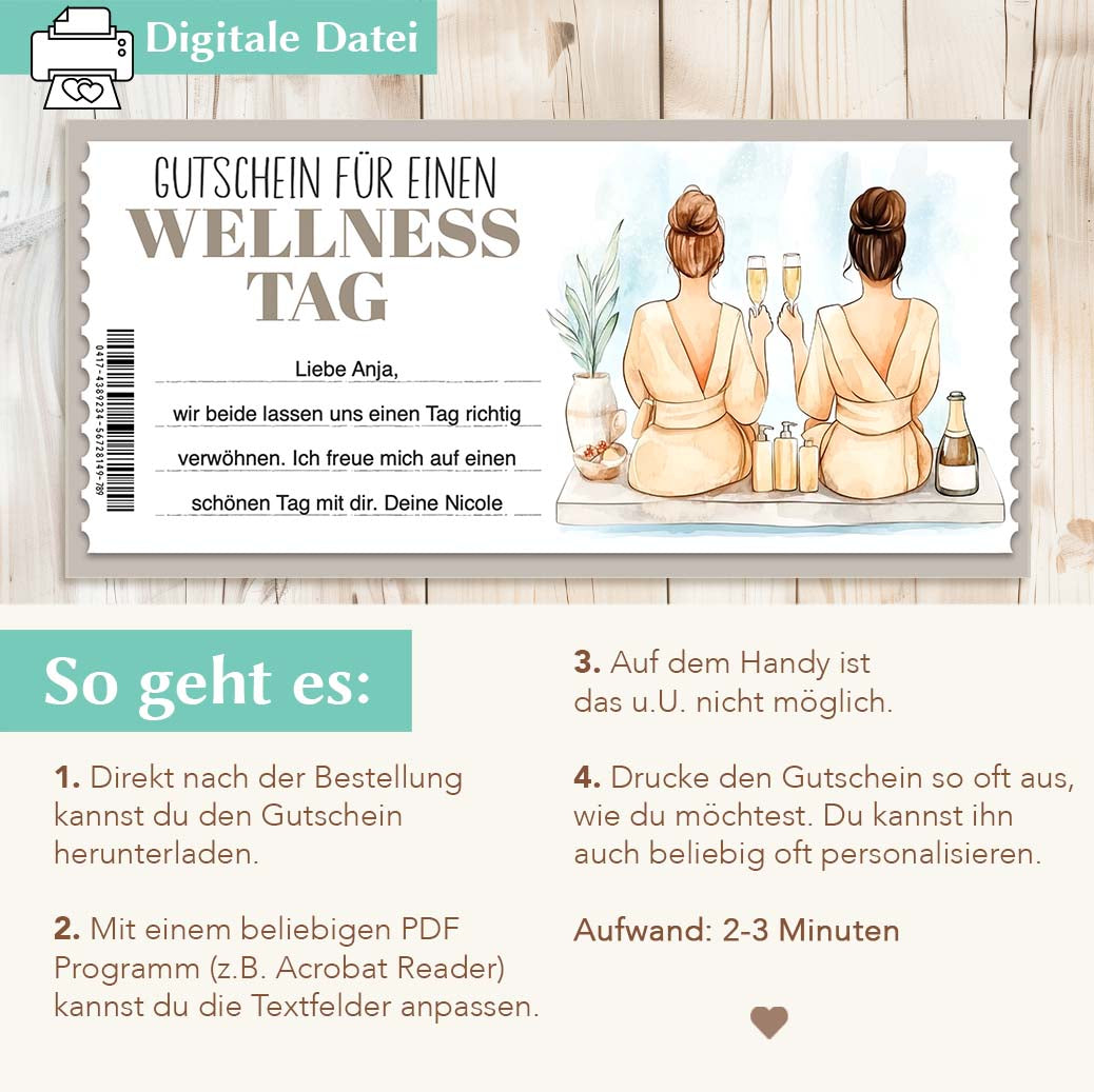 Wellnesstag Gutschein Herzensprojekt Manufaktur