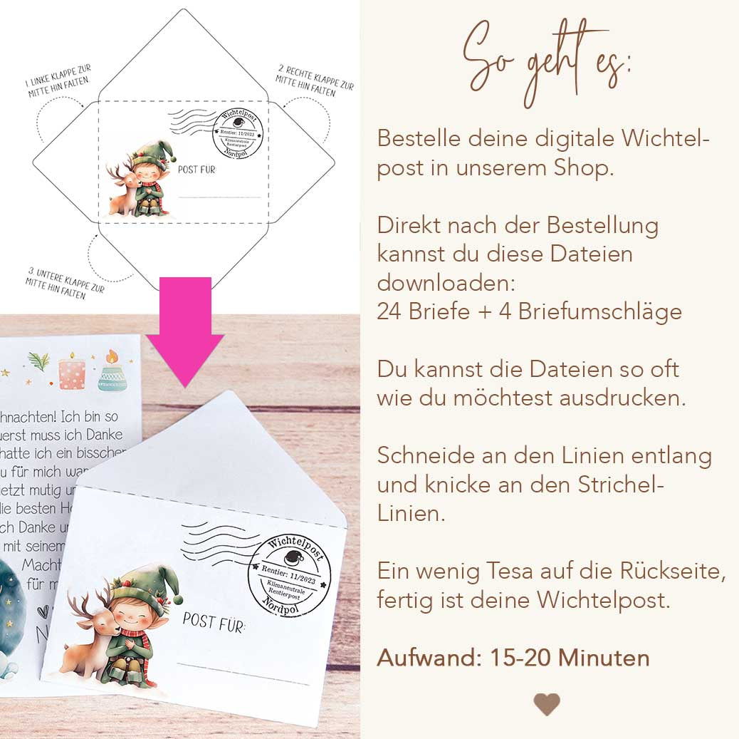 24 Wichtelbriefe Herzensprojekt Manufaktur