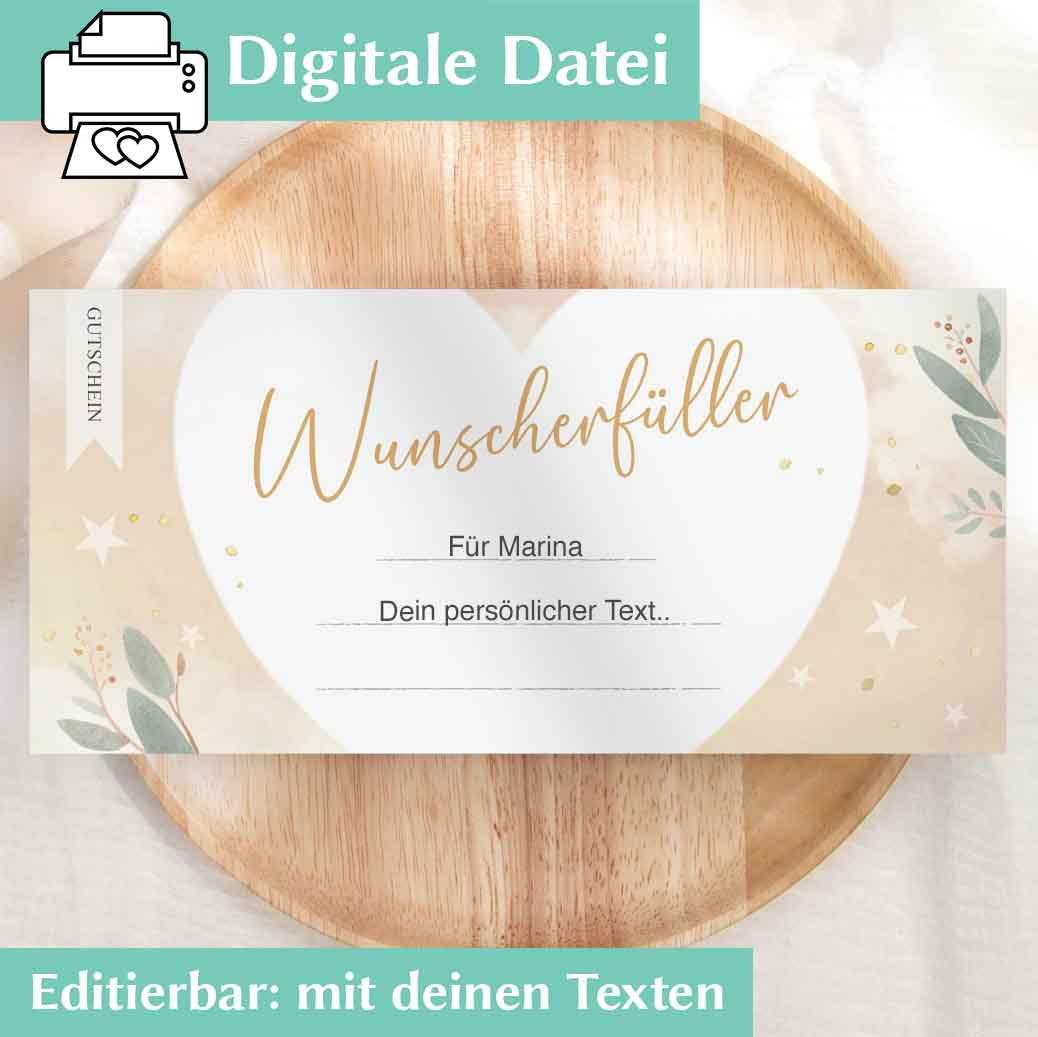 Wunscherfüller Gutschein Herzensprojekt Manufaktur
