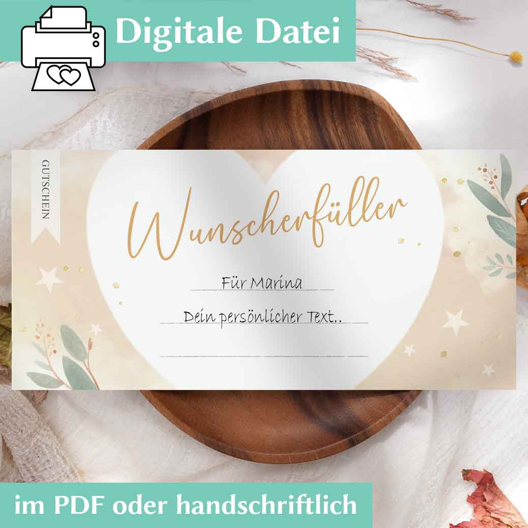 Wunscherfüller Gutschein Herzensprojekt Manufaktur
